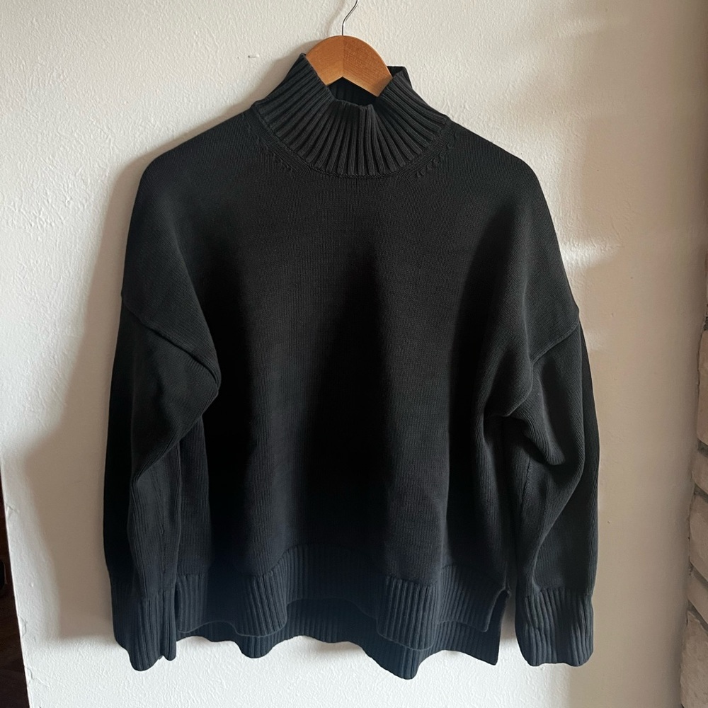 Everlane Women's Black the Boxy Turtleneck Sweater